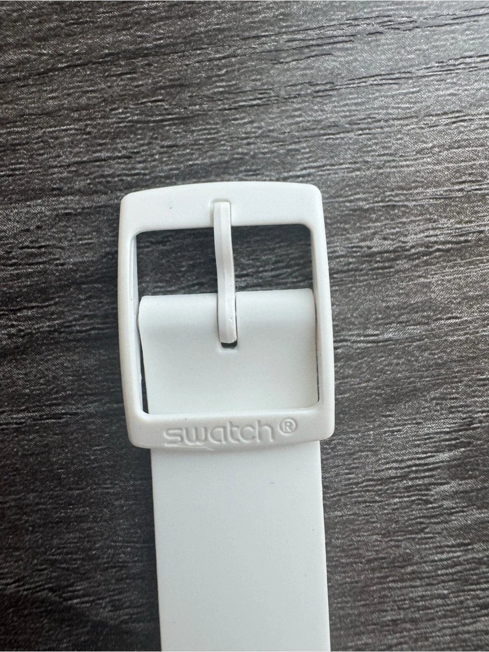 Swatch White Silicone Watch Unisex Minimalist Swiss Casual Wristwatch